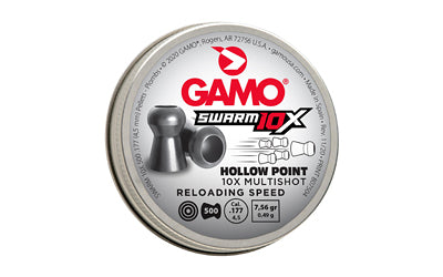 Gamo .22 Swarm 10X Hollow Point Pellets for Air Rifles, 15.43 Grain, Lead, 250 Count