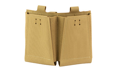 GBRS Group Double Rifle Magazine Pouch, AR-15/AK-47 Compatible, MOLLE/Belt, Coyote Brown, GEAR-DRMP-5.56-BR-CB