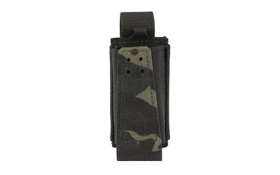 GBRS Group Collapsible Single Pistol Magazine Pouch, MultiCam Black Pattern, Fits Double-Stacked Pistol Mags