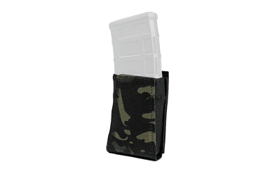 GBRS Group Collapsible Single Rifle Magazine Pouch, MultiCam Black Pattern, Fits AR-15/AK-47 Mags