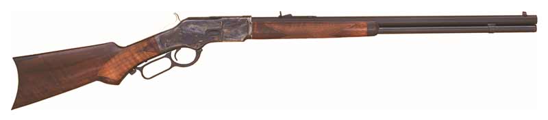 CIMARRON 1873 DELUXE 44/40 WIN 24" OCTAGON CC/BLUED PG WALNUT