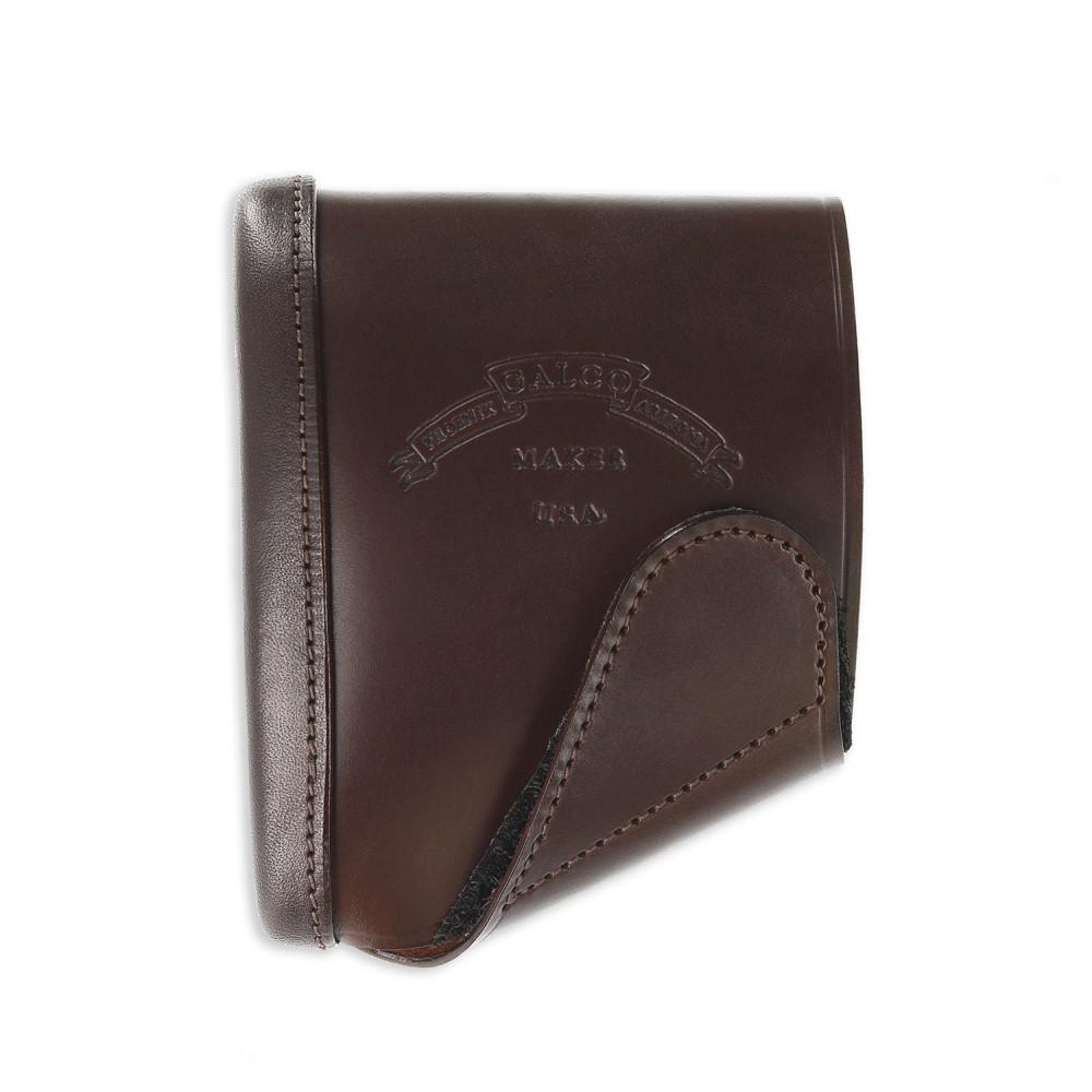Galco Small Ambi Leather Slip-On Recoil Pad in Dark Havana Brown