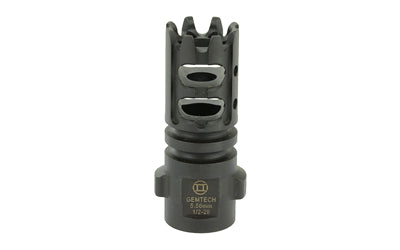 Gemtech QUICKMOUNT 5.56 NATO Muzzle Brake with Carbon Cutting Feature, 1/2-28, Black 12152
