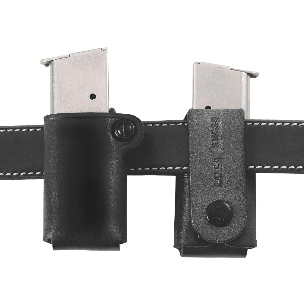 Galco Ambidextrous Single Mag Case 10mm 45 Black Saddle Leather