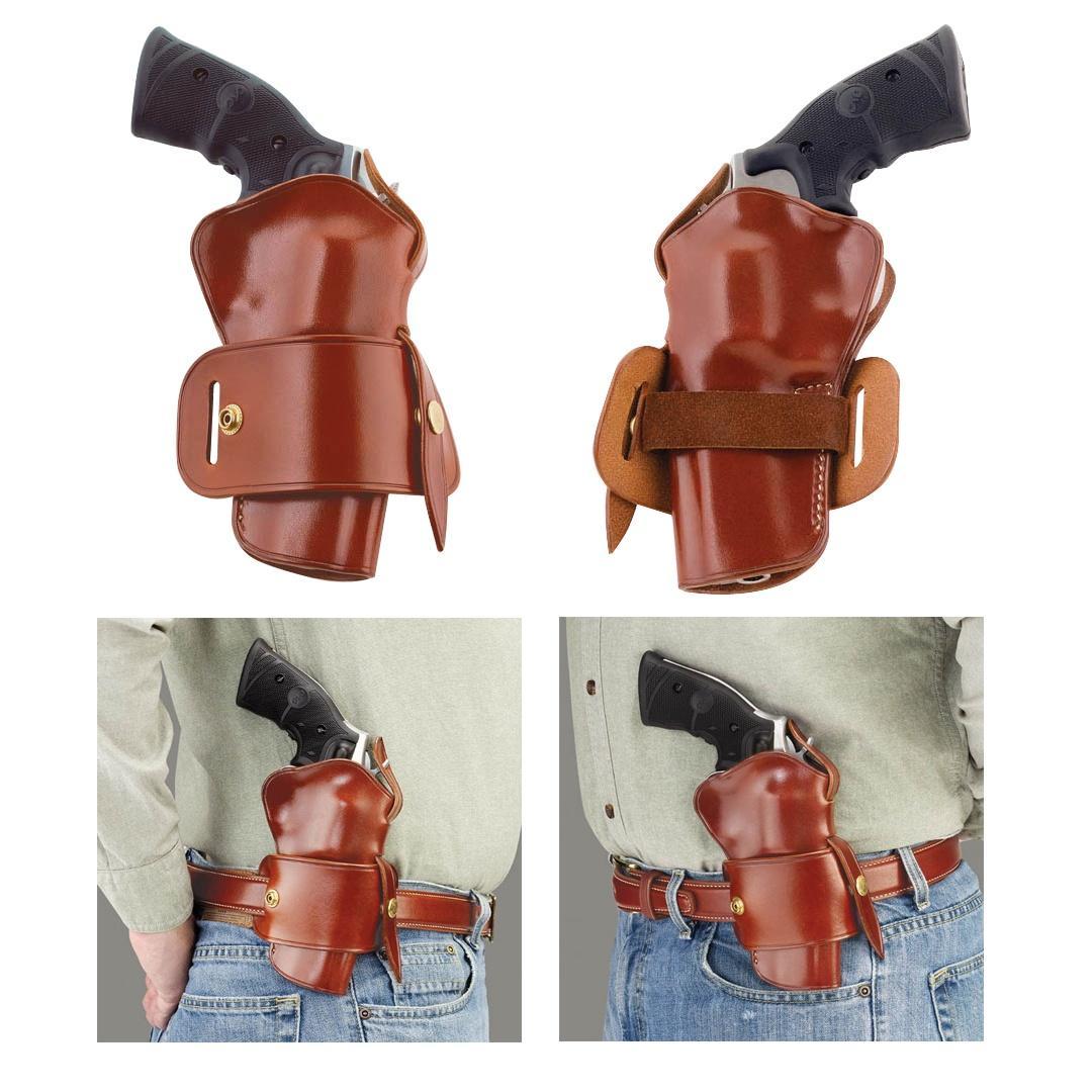 Galco Wheelgunner Strongside/Crossdraw Belt Holster S&W N Frame 29/629 4" Tan Ambi