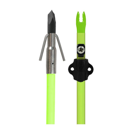 Muzzy Classic Chartreuse 32" Fiberglass Bowfishing Arrow with Carp Point