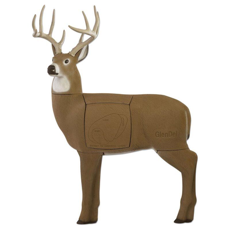 GlenDel Full-Rut Buck 3D Bowhunting Target with 4-Sided Insert