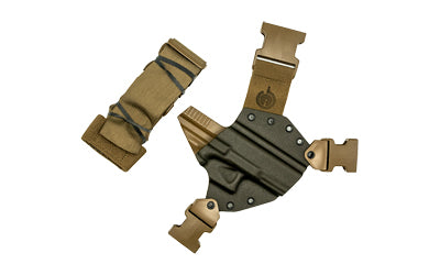 GunfightersINC Kenai Kydex Chest Holster for Glock 17/22 Gray Shell Coyote Brown Nylon Harness Right Hand KN-G17O-040221