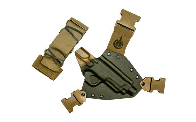 GunfightersINC Kenai Kydex Chest Holster Smith & Wesson M&P 45/10MM Gray/Coyote Brown Right Hand KN-MP4510-040221