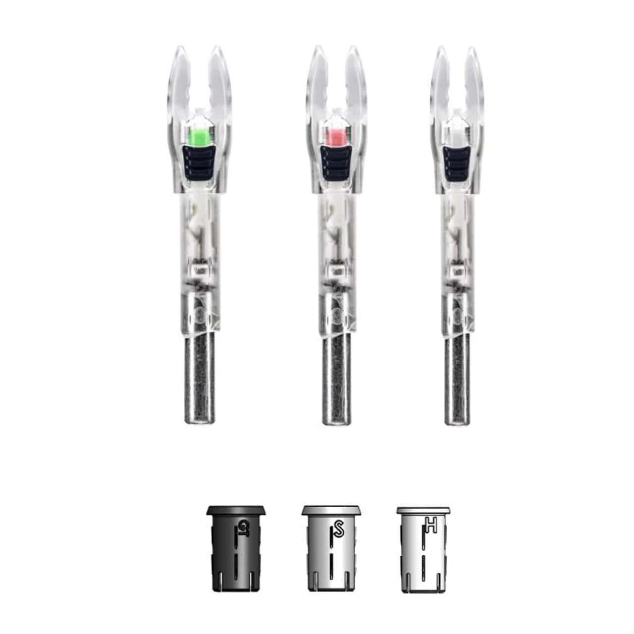 Feradyne Nockturnal Shift Lighted Nock Universal Red/Green Strobe 2pk