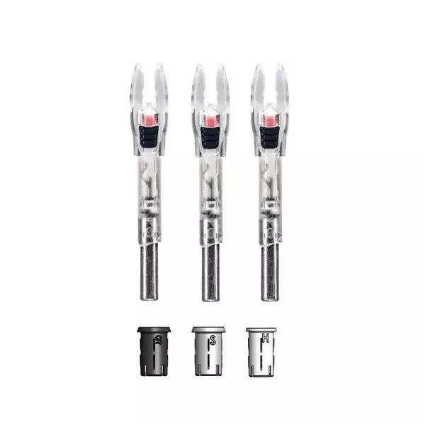 Nockturnal Shift Universal Lighted Nocks Red LED, Pack of 3