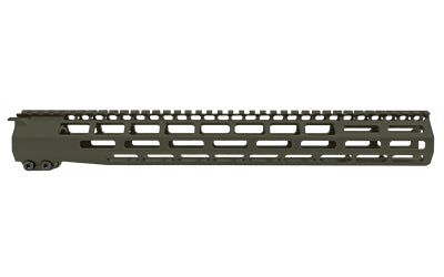 Grey Ghost GGP 15-Inch MLOK Handguard for AR-15, OD Green, Non-Proprietary Barrel Nut, Picatinny Rail GGP55615HGOD