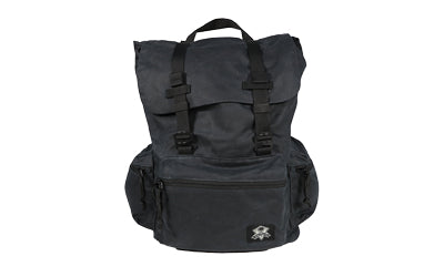 Grey Ghost Gear GTG5943-BLK Drifter Pack, Black Waxed Canvas, 1820 Cubic Inches, YKK Zippers, Padded Air Mesh Shoulder Straps