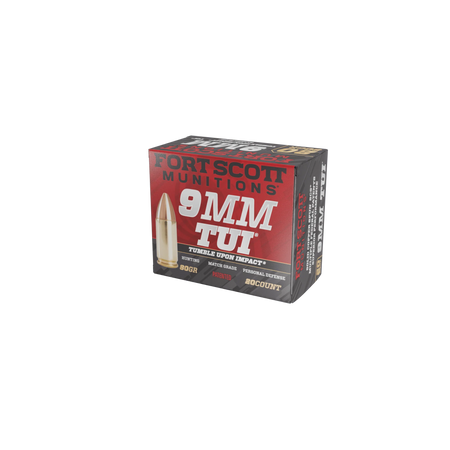 Fort Scott Munitions Tumble Upon Impact (TUI) Solid Copper Spun 80 Grain 9mm Luger/Parabellum 1356 fps 753677048294