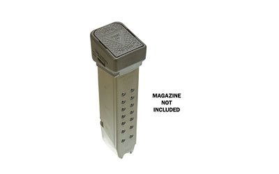 Ghost MOAB LoViz Mag Extension Baseplate +4 9mm/+3 40S&W, Black Finish, Fits Glock 19X/17/17L/22/24/31/34/35/37/45/47 OEM Magazines