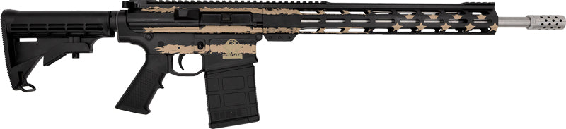 GLFA AR10 RIFLE 308 WIN 18" S/S BBL DESERT FLAG 10-RDS