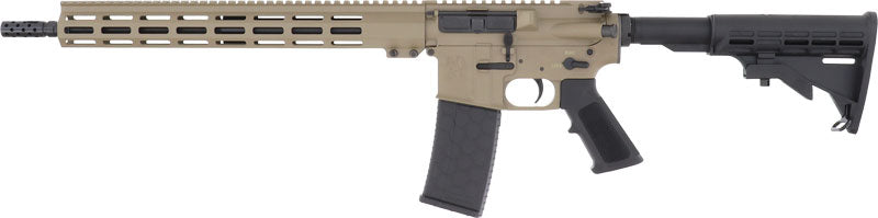 GLFA AR15 LEFT HAND RIFLE 223 WYLDE 16" NIT BBL FDE