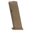 Glock Handgun Magazine G19 FDE (Floor Plate FDE - Orange Follower 15/rd Bulk