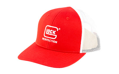 GLOCK Cap Red Ranger Mesh with Embroidered Perfection Logo, Snapback AS10076