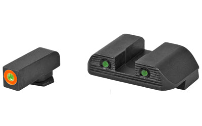 GLOCK Bold Sights by AmeriGlo, Green Tritium with Orange Front Outline, .165" Front, GEN3/GEN4 20/21 Series