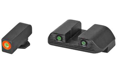 GLOCK Bold Sights by AmeriGlo, Green Tritium with Orange Front Outline, .180" Front, GEN3/GEN4 17/19/22/23 Series