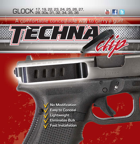 Techna Clip Retention Carry Clip Glock 20 21 21SF 29 Series