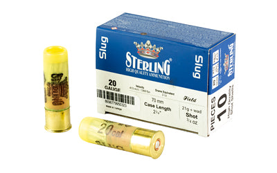 Sterling 20 Gauge Shotgun Ammo Big Game Series Rifled Slug 2.75 in 3/4 oz Slug