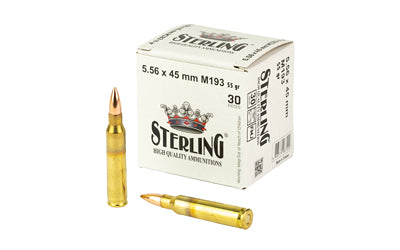 Sterling 5.56x45mm NATO  55 grain Full Metal Jacket ammunition