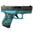 Glock 43 Gen 4 Custom "Robin's Egg Blue and Paisley" Subcompact Handgun 9mm Luger 6/rd Magazines (2) 3.41" Barrel USA