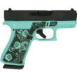 Glock 43X "Robin's Egg Blue Rose" Frame Handgun 9mm Luger 10rd Magazines(2) 3.4" Barrel Accessory Rail USA Made