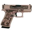 Glock 43X "Glock & Roses II" Handgun 9mm Luger 10rd Magazines(2) 3.4" Barrel Accessory Rail USA Made