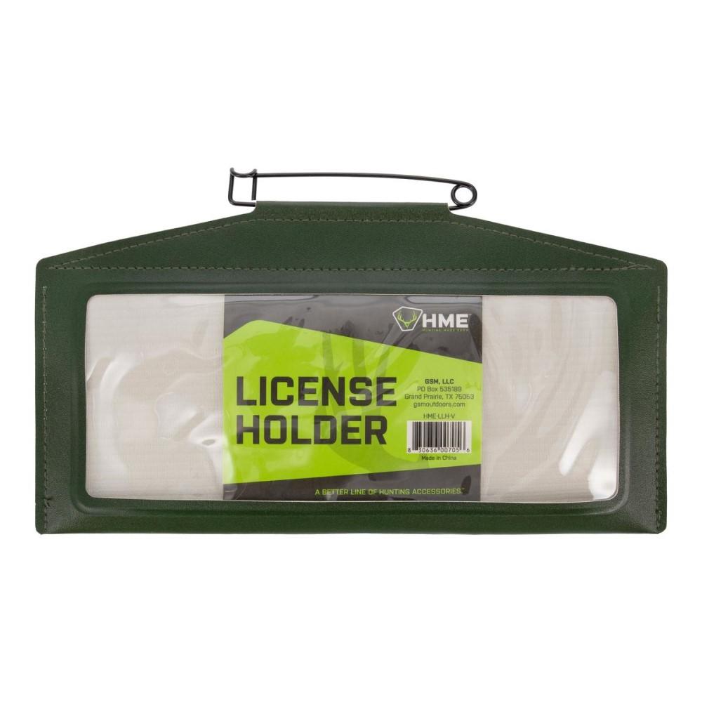 HME Olive Large License Carrier Holder with Built-In Snap