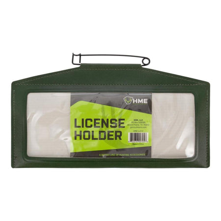 HME Olive Large License Carrier Holder with Built-In Snap