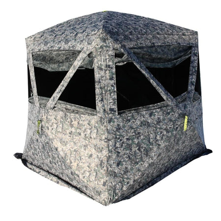 Hawk Mancave Ground Hunting Blind Grey with Hub System