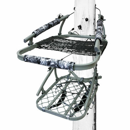 Hawk Ultra-Lite Aluminum Climber Tree Stand Grey Camo