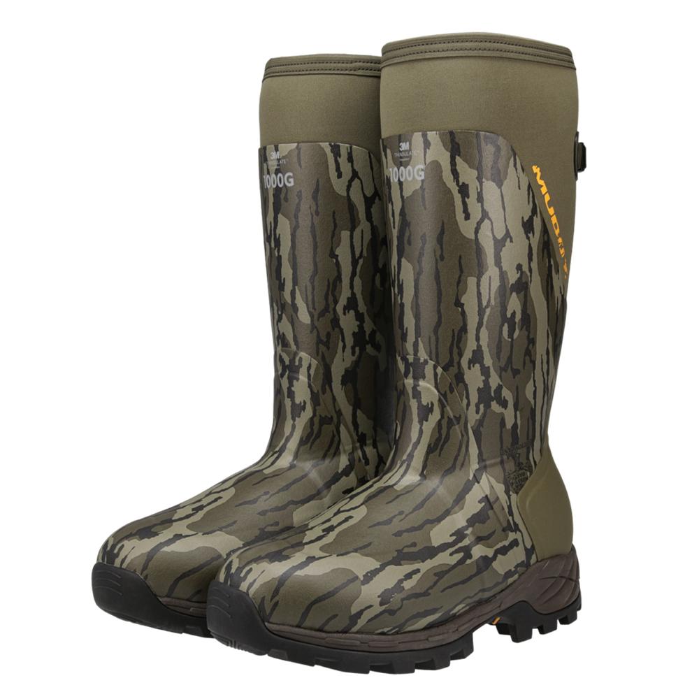 Muddy DV8 17-Inch Insulated Rubber Boots 1000G Mossy Oak Bottomland Men's 8D
