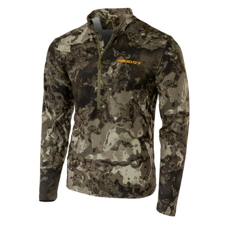 Muddy TRX Lightweight Long Sleeve Quarter Zip Top Veil Canyon Grey Size 3XL