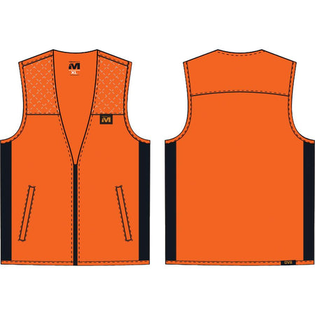 Muddy DV8 2XL Blaze Orange Lightweight Hunting Vest with Stretch Panels