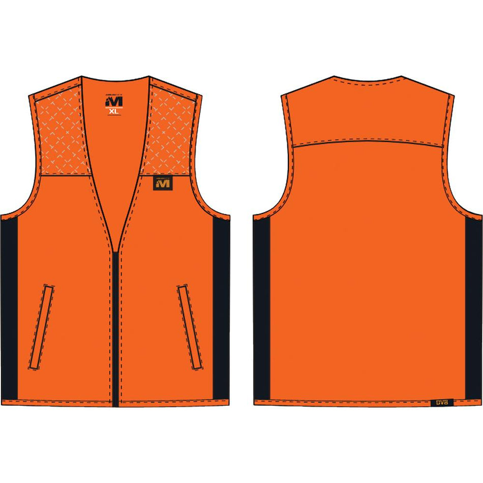 Muddy DV8 2XL Blaze Orange Lightweight Hunting Vest with Stretch Panels
