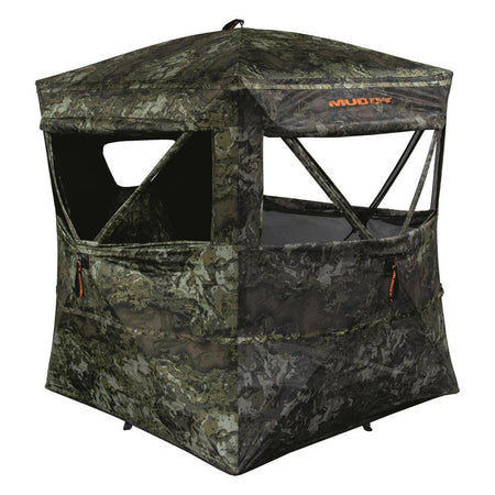 Muddy Prevue Evo Spider Hub Ground Blind Veil Canyon Grey