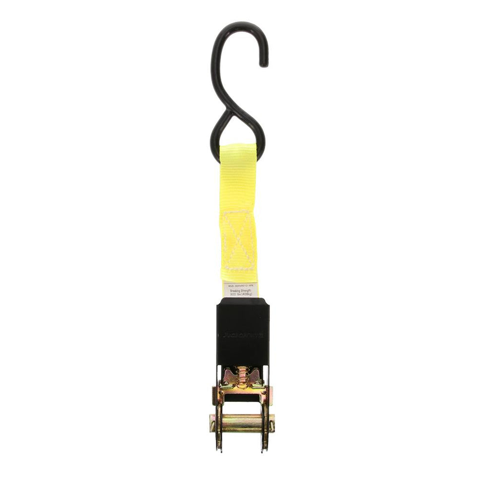 Muddy Ratchet Tie-Down Straps 1"x10 ft High Visibility Yellow, 4/ct