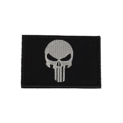 SME Punisher Patch Black - Hook and Loop with Adhesive Back (3" x 2")