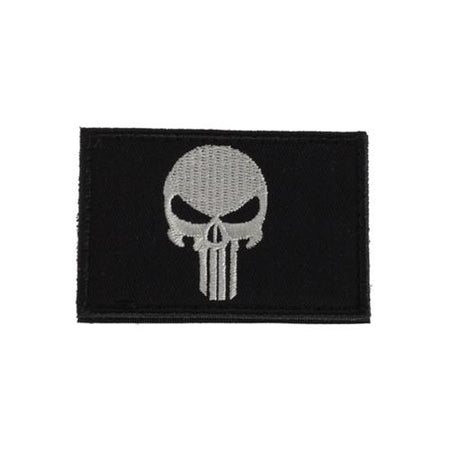 SME Punisher Patch Black - Hook and Loop with Adhesive Back (3" x 2")