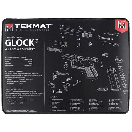 TekMat Ultra 20 Glock 42-43 Firearm Cleaning and Maintenance Mat