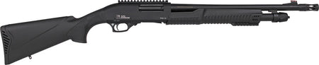 IVER JOHNSON PUMP 12GA 3" 18" MUZZLE BRAKE BLUED SYNTHETIC