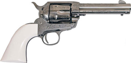 CIMARRON FRONTIER 357MAG PW FS 4.75" ENGRAVED NICKEL/IVORY