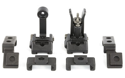 Griffin Armament M2 Deploy Kit, Picatinny Flip-Up Front/Rear Sights with Angle & Vertical Bases, Black