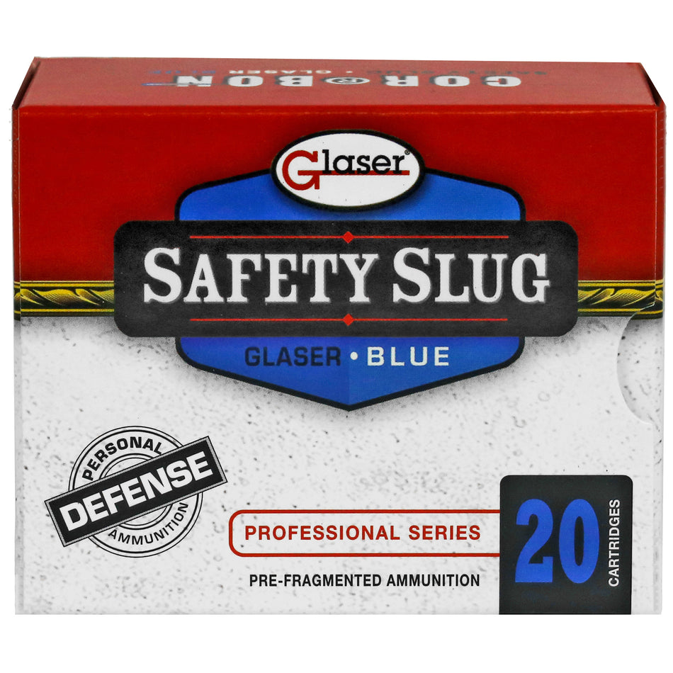 Glaser .38 Special Blue +P 80 grain Pre-Fragmented ammunition
