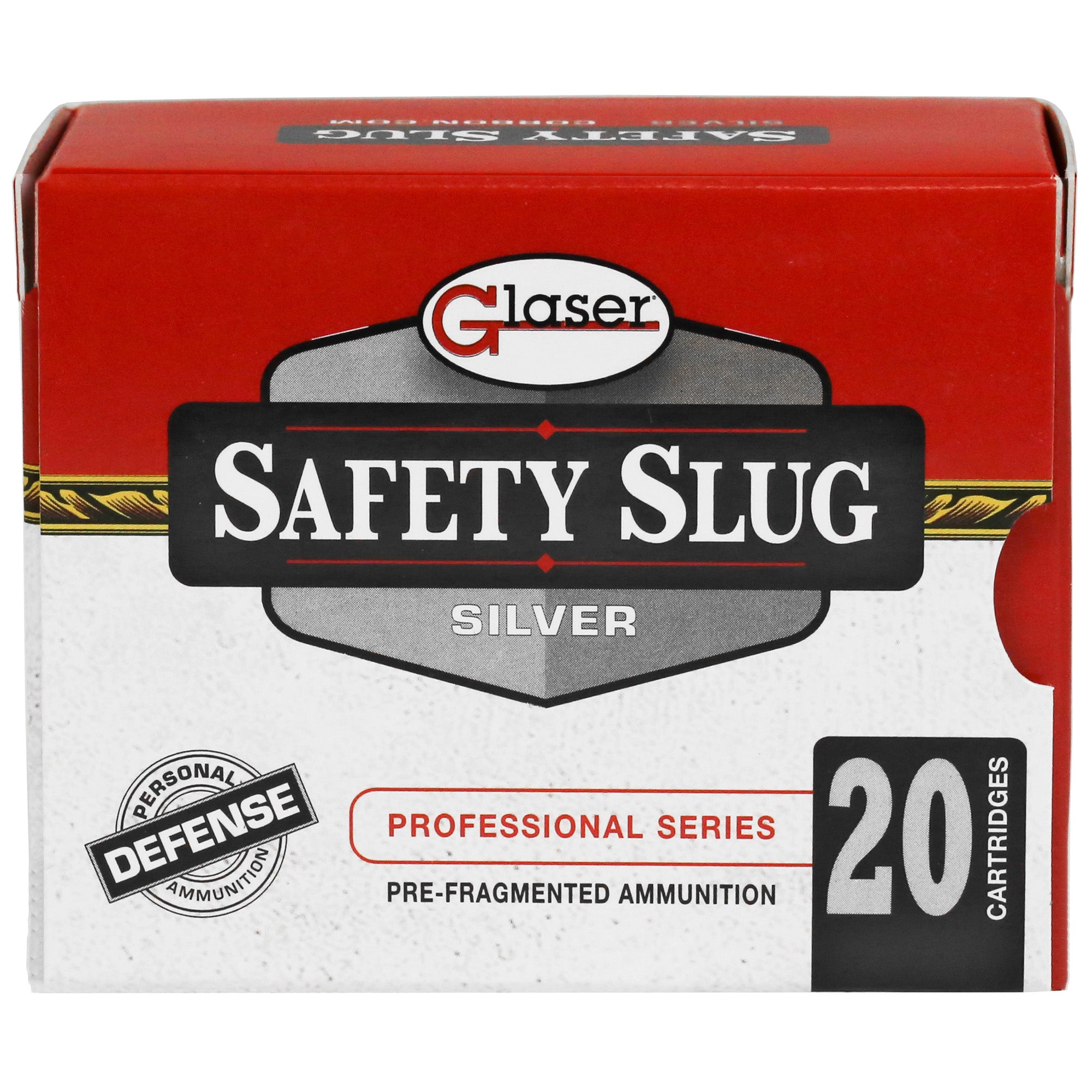Glaser .40 S&W Silver 115 grain Pre-Fragmented ammunition