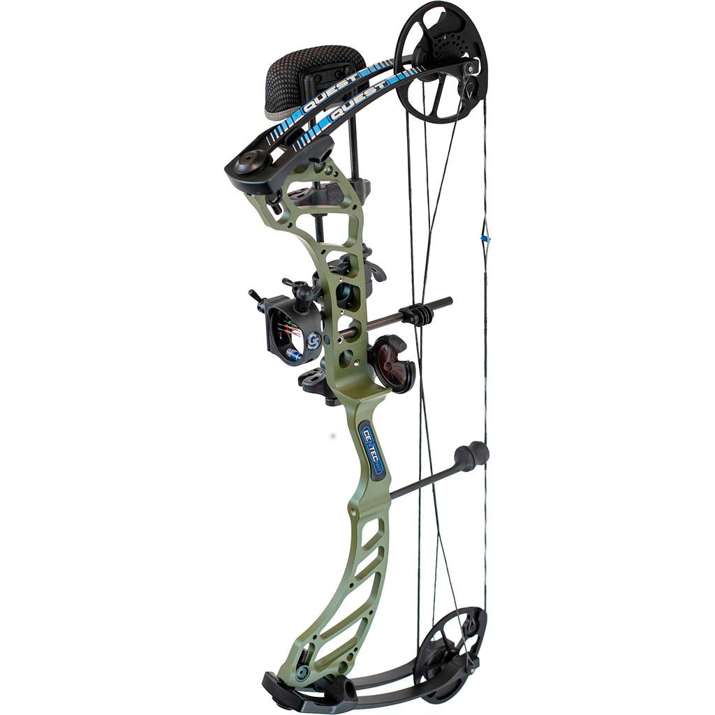 Quest Centec RH Youth Compound Bow Pkg 29/70 25.5-31 Inch Army Green Black